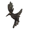 Marsala Vintage 925 Sterling Marcasite Hummingbird Brooch for Sale at BitchinRetro.com