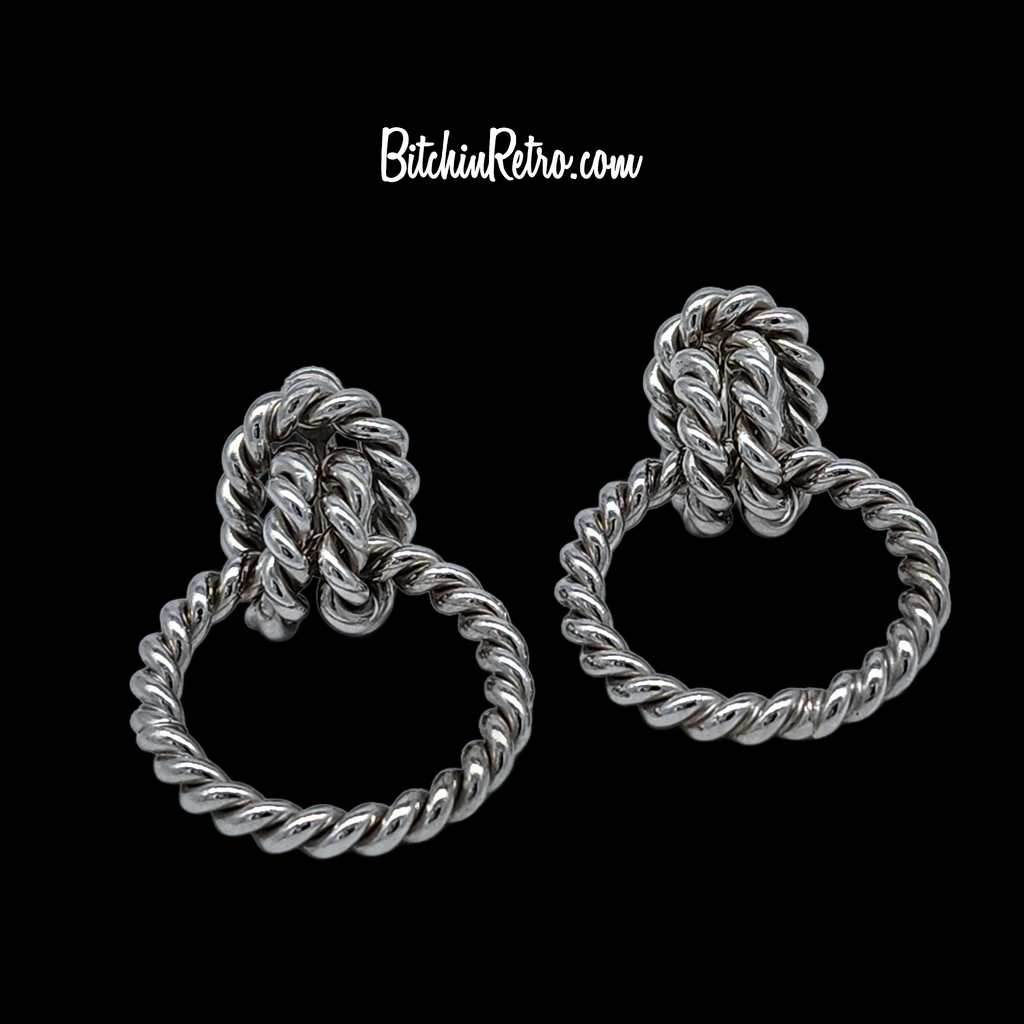Napier Vintage Adjustable Screw Back Hoop Earrings Bitchin Retro