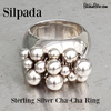 Silpada Sterling Silver Cha Cha Ring With Beaded Ball Accents