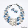 Vintage Austria Beaded Necklace and Earring Set at BitchinRetro.com