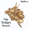 Vintage Crown Trifari Floral Leaf Brooch for Sale at BitchinRetro.com