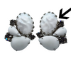Vintage Milk Art Glass Bracelet and Earring Set