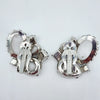 Vintage Milk Art Glass Bracelet and Earring Set