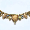 Vintage Geode Art Glass and Rhinestone Necklace for Sale at BitchinRetro.com