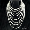 Vintage Beaded Statement Necklace With Eight Graduated Strands