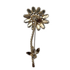 Vintage Black and White Rhinestone Flower Brooch for Sale at BitchinRetro.com