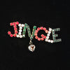 Vintage Jingle Bells Rhinestone Brooch at BitchinRetro.com