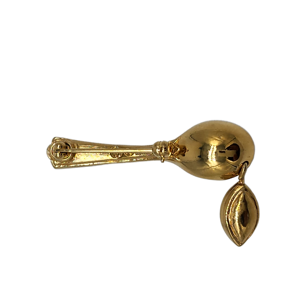 Swarovski Vintage Spoon Brooch with Articulated Marquise Crystal