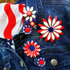 Patriotic Vintage Flower Brooch Lot at bitchinretro.com
