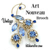 Art Nouveau Vintage Rhinestone Brooch at bitchinretro.com