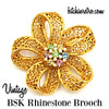 BSK Vintage Rhinestone Brooch at bitchinretro.com