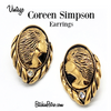 Vintage Coreen Simpson Cameo Earrings at BitchinRetro.com