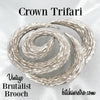 Crown Trifari Vintage Brutalist Brooch at bitchinretro.com