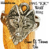 1995 EJC Wolf Ring With Game Of Thrones Vibe at bitchinretro.com