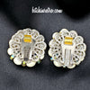 Hobe Vintage Art Glass and Pearl Earrings at bitchinretro.com