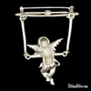 JJ Jonette Jewelry Cupid Brooch at BitchinRetro.com