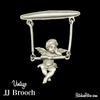 JJ Jonette Jewelry Cupid Brooch at BitchinRetro.com