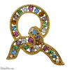 Joan Rivers Love Knot Rhinestone Brooch at BitchinRetro.com