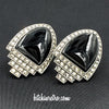 Judith Jack Sterling Silver Marcasite Earrings at bitchinretro.com