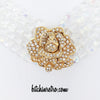 Kenneth Jay Lane Vintage Rhinestone Rose Necklace at bitchinretro.com