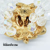 Kenneth Jay Lane Vintage Rhinestone Rose Necklace at bitchinretro.com