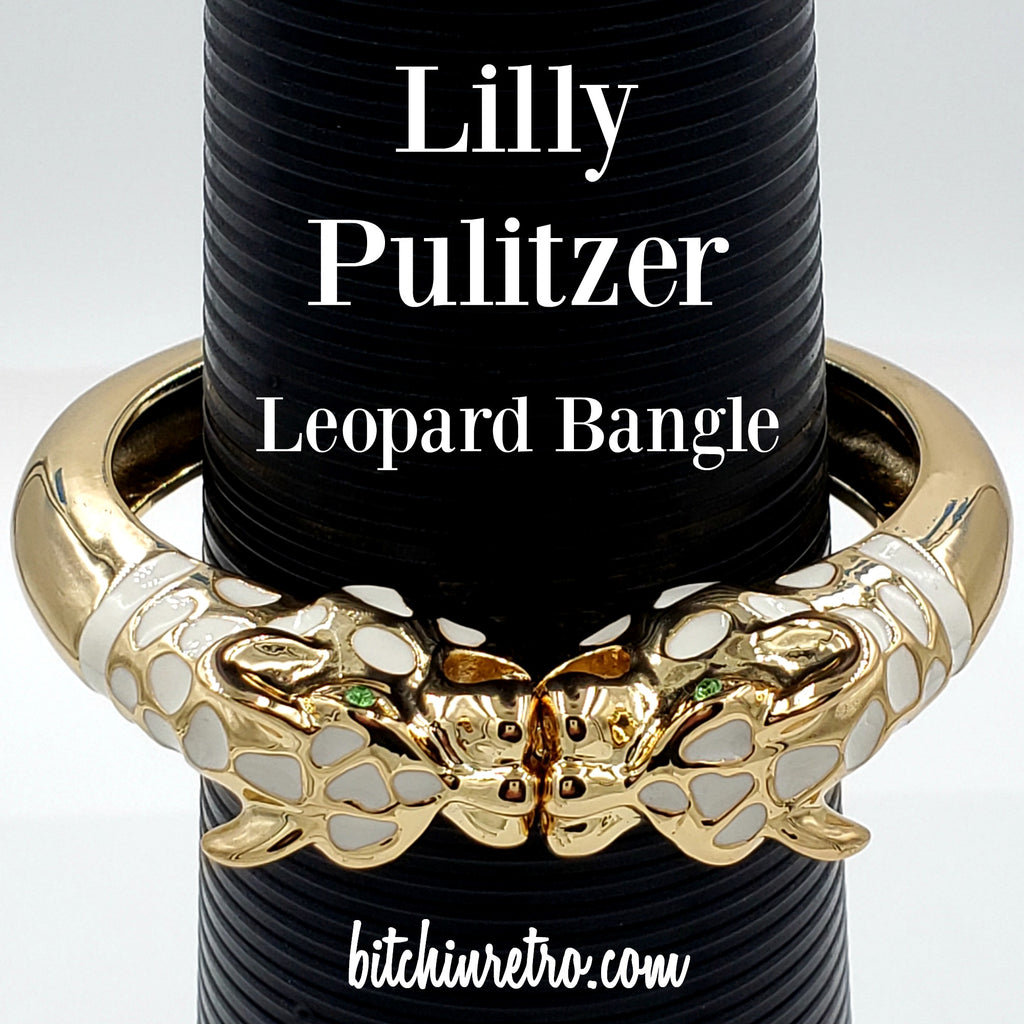 Lilly Pulitzer Leopard Bangle Bracelet at bitchinretro.com