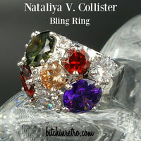 Nataliya V. Hollister Bling Rhinestone Ring at bitchinretro.com