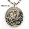 Owl Pendant Vintage Necklace Double Sided at bitchinretro.com