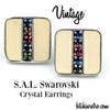 S.A.L. Swarovski Crystal Vintage Earrings at bitchinretro.com