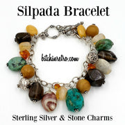 Silpada Sterling Silver & Stone Charm Bracelet @ bitchinretro.com