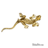 Rhinestone Gecko Brooch at BitchinRetro.com