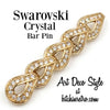 Swarovski Crystal Bar Pin With Art Deco Style at bitchinretro.com