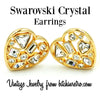 Swarovski Crystal Vintage Heart Earrings at bitchinretro.com