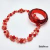 Vintage Hong Kong Beaded Necklace With Acrylic Bracelet at BitchinRetro.com