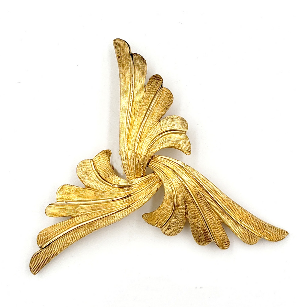 Christian Dior Vintage Brooch in Angel Wing or Pinwheel Design