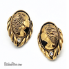 Vintage Coreen Simpson Cameo Earrings at BitchinRetro.com