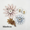 Vintage Enameled Flower Brooches