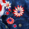 Patriotic Vintage Flower Brooch Lot at bitchinretro.com