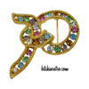 Joan Rivers Love Knot Rhinestone Brooch at bitchinretro.com