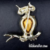 Dodds Vintage Rhinestone Owl Brooch at bitchinretro.com