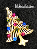 Crown Trifari Vintage Christmas Tree Brooch at bitchinretro.com