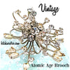 Vintage Atomic Age Rhinestone Brooch at bitchinretro.com