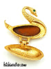 Swan Vintage Perfume Locket Brooch at bitchinretro.com