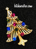 Crown Trifari Vintage Christmas Tree Brooch at bitchinretro.com
