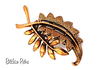 Star Jewelry Mid Century Modern Copper Brooch at bitchinretro.com