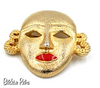 MJent Vintage Mask Brooch at bitchinretro.com