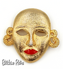 MJent Vintage Mask Brooch at bitchinretro.com