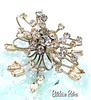 Vintage Atomic Age Rhinestone Brooch at bitchinretro.com