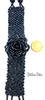Gothic Black Rose Beaded Bracelet at bitchinretro.com