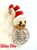 Holiday Mouse Rhinestone Brooch at bitchinretro.com